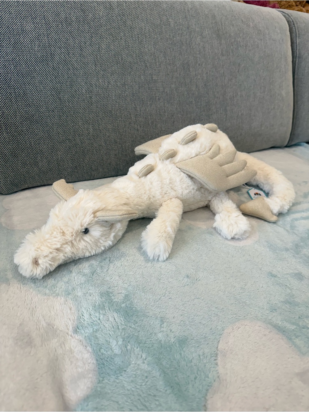 Jellycat Large Snow Dragon BNWT - HTF